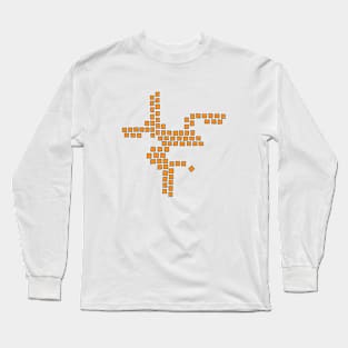 Orange Squares Long Sleeve T-Shirt